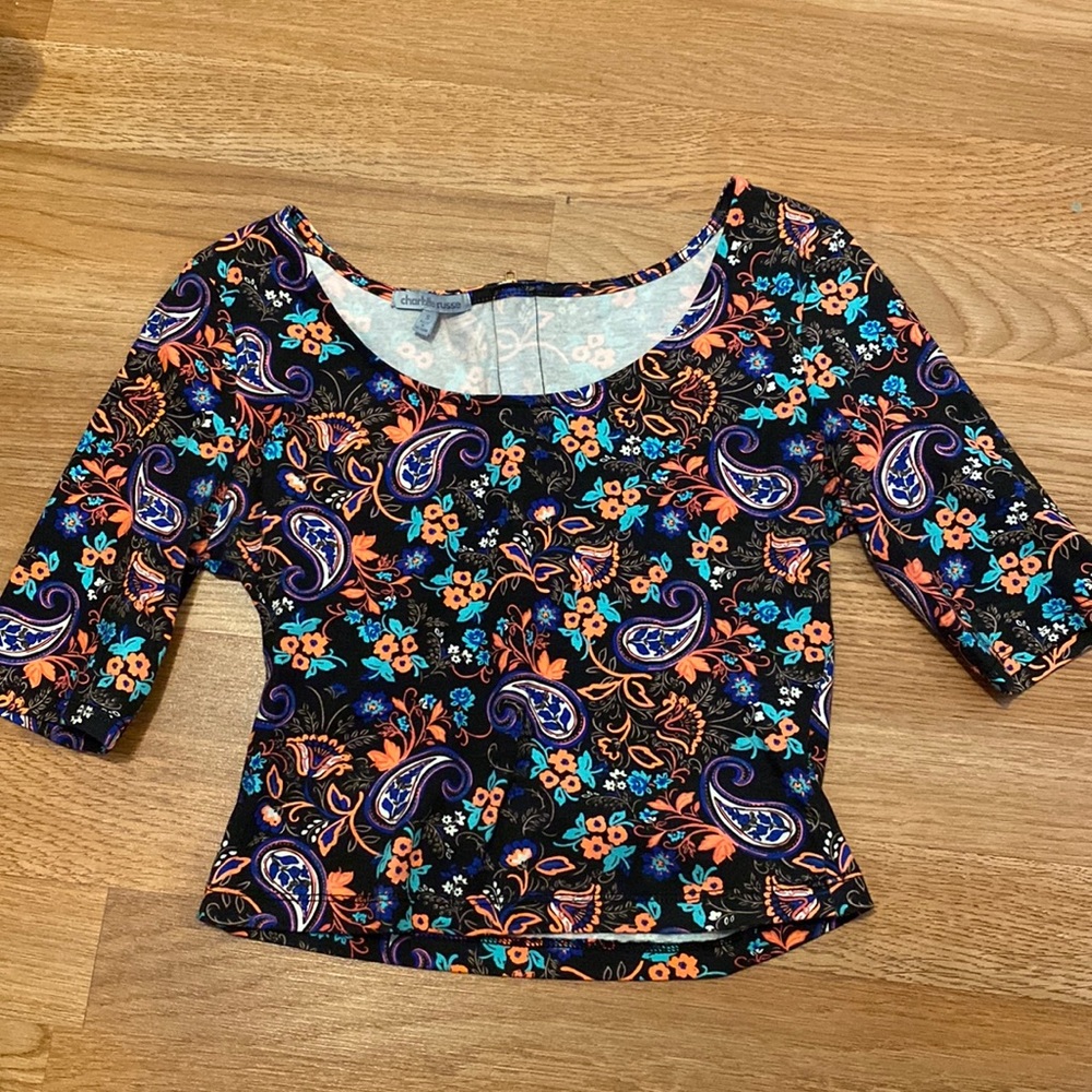 Charlotte Russe colorful crop top